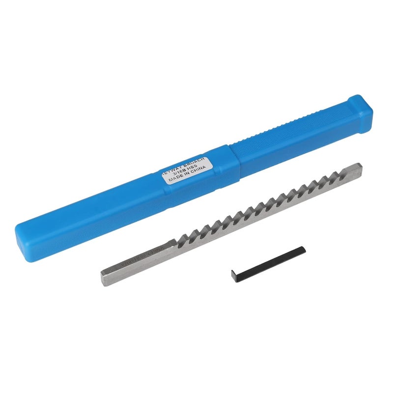 ICZW Keyway Broach HSS Keyway Cutting Tool for Lathe Inch Size Broaches with Shim (3/16" Broach, Type B) - Image 1